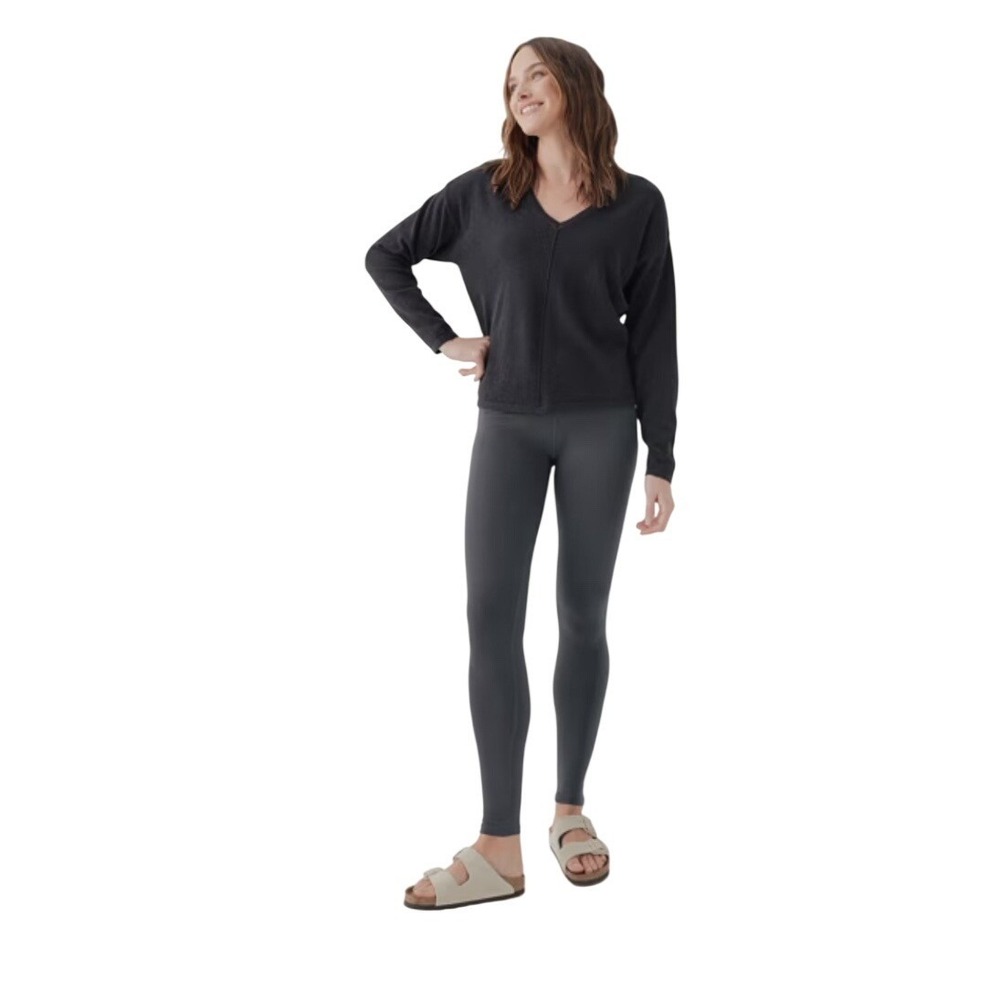 Pact Womens‎ Go-To Leggings Size S NWOT Charcoal Grey Organic Cotton Activewear